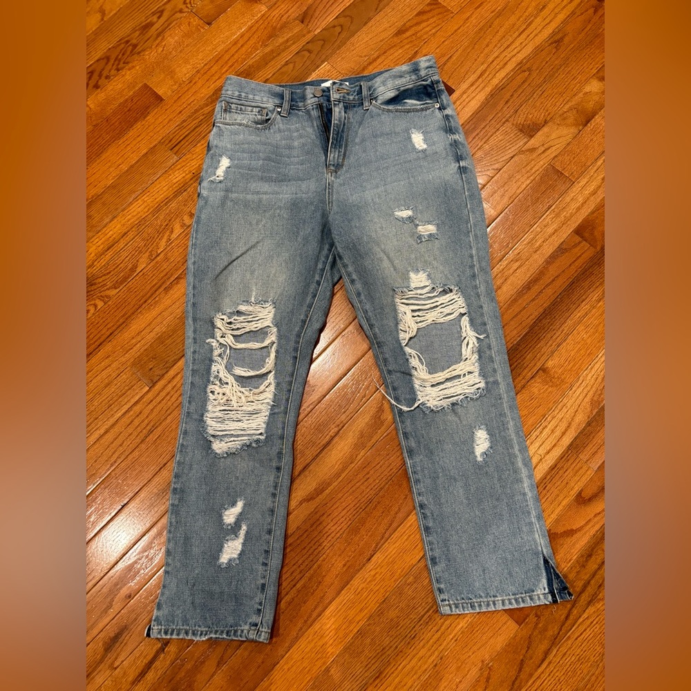 JBD Jeans - 30- distressed high rise light wash